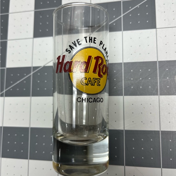 6 Hard Rock Cafe tall shot glasses and 1 Hurricane glass - Picture 7 of 8